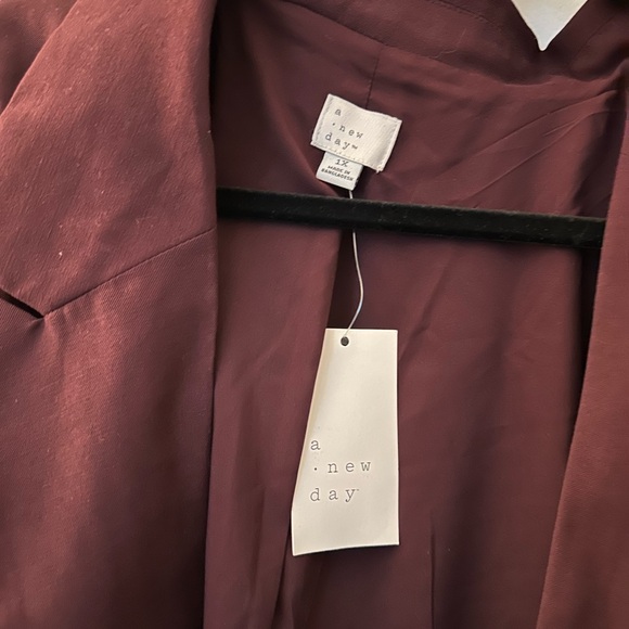 A New Day Women's Double-Breasted Purple Blazer 1X NWT new - Picture 4 of 4